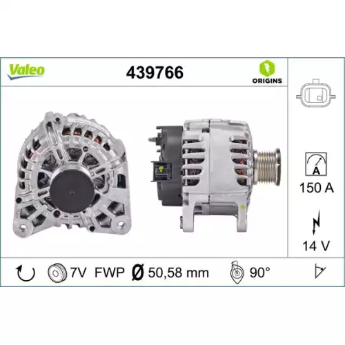 VALEO Alternatör 12 V 150A 439766