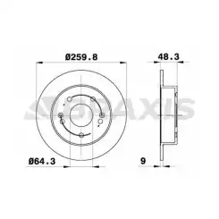 BRAXIS Arka Fren Diski AE0735