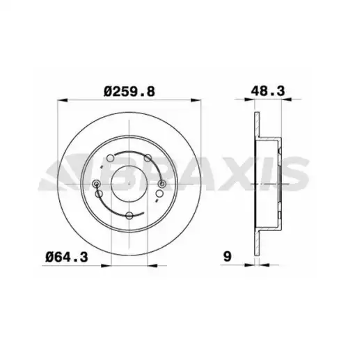 BRAXIS Arka Fren Diski AE0735