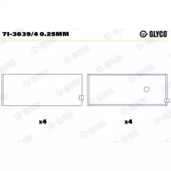 GLYCO Kol Yatak 025Mm 71-36394 0.25MM