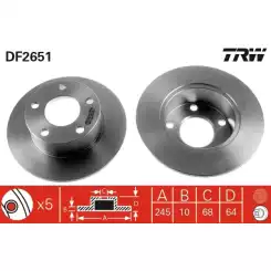 TRW Arka Fren Diski Takım DF2651