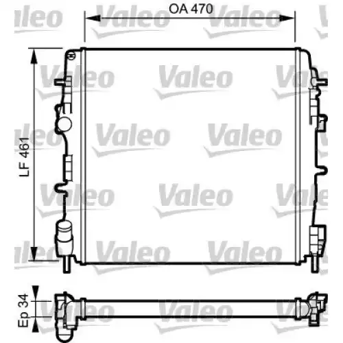 VALEO Motor Su Radyatörü Manuel 732687