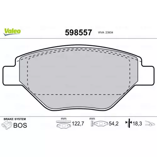 VALEO Ön Fren Balatası Tk 598557