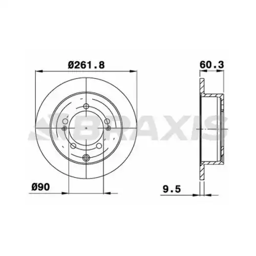 BRAXIS Arka Fren Diski AE0632