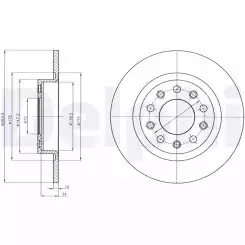 DELPHI Arka Fren Diski BG4315