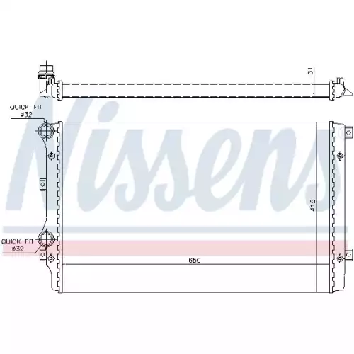 NISSENS Motor Su Radyatörü 65280A