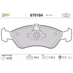 VALEO Ön Fren Balatası Tk 670184