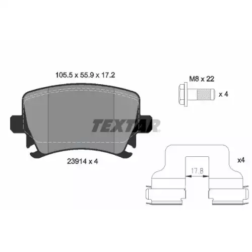 TEXTAR Arka Fren Balatası Tk 2391401