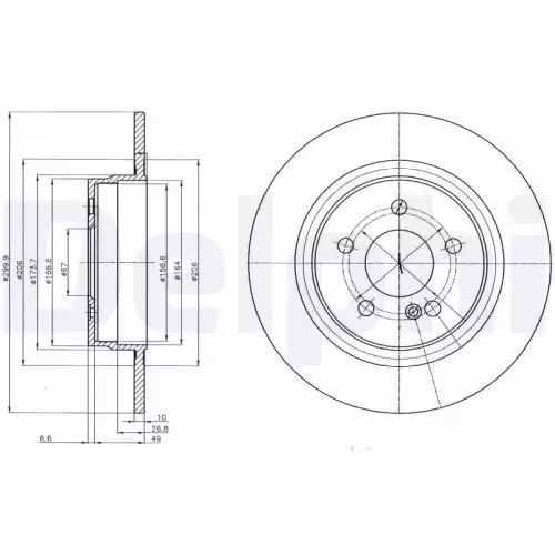 DELPHI Arka Fren Diski 300 Mm Adet BG4153