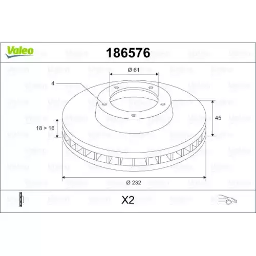 VALEO Ön Fren Diski Tk 186576