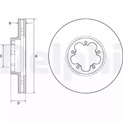 DELPHI Ön Fren Diski BG9142C