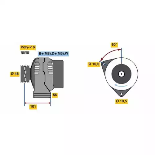 BOSCH Alternatör 0124515190