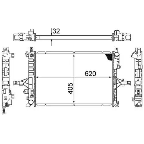 MAHLE Motor Su Radyatörü 8MK376774-231-CR1547000S