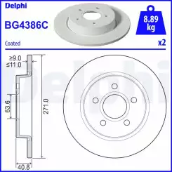 DELPHI Arka Fren Diski BG4386