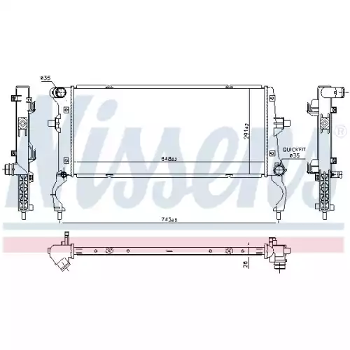 NISSENS Motor Su Radyatörü 606739