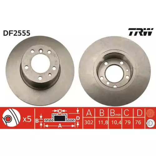 TRW Ön Fren Diski Takım DF2555