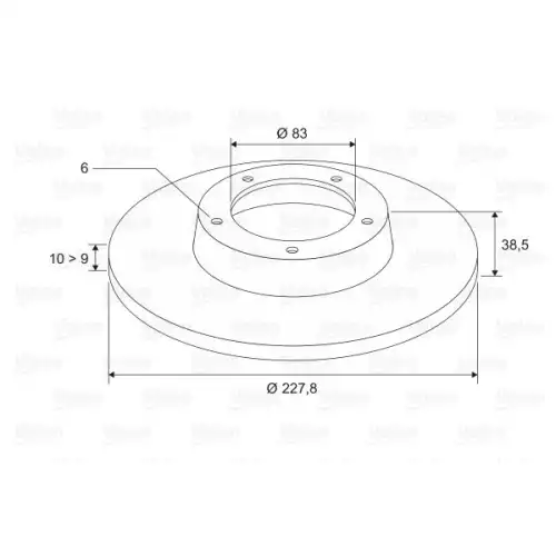 VALEO Ön Fren Diski Düz 228mm 186226