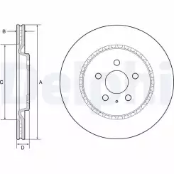 DELPHI Fren Diski Arka Havalı Takım BG4643C