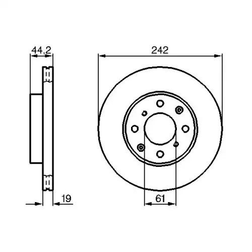 BOSCH Fren Diski Havalı Ön 242 4Mm 0986478503