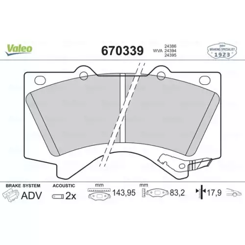 VALEO Ön Fren Balatası Tk 670339