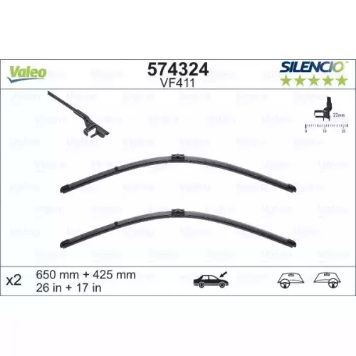 VALEO Silecek Süpürgesi Seti X Trem 650 420mm Flat Blade 574324