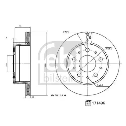 FEBI BILSTEIN Fren Diski Ön Adet FEBİ 171496