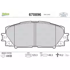 VALEO Ön Fren Balatası Tk 670896