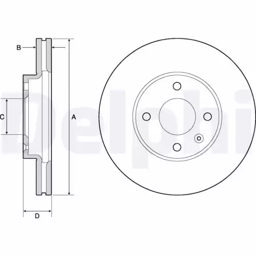 DELPHI Ön Fren Diski BG4671C