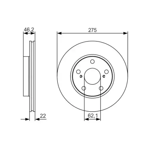 BOSCH Fren Diski Havalı Ön 275 5Mm 0986479R97