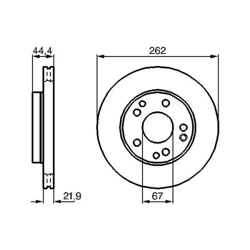 BOSCH Ön Fren Diski Havalı 262 MM 0986478330