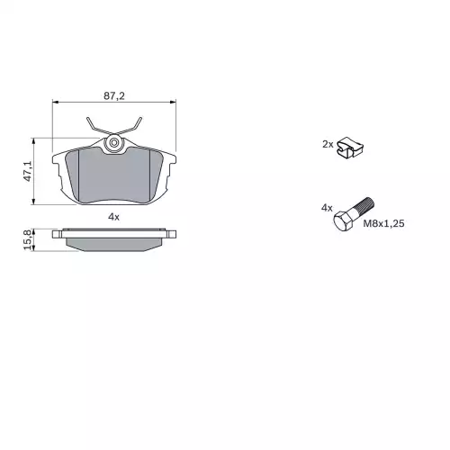 BOSCH Arka Fren Balatası Tk 0986424427