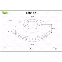 VALEO Ön Fren Diski Havalı Takım 186185