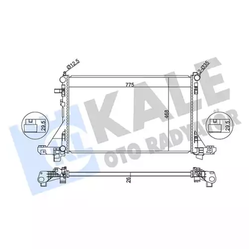 KALE Motor Su Radyatörü Brazing 347260