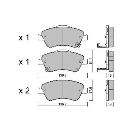 AISIN Ön Fren Balatası Tk D2286M BPTO-1015