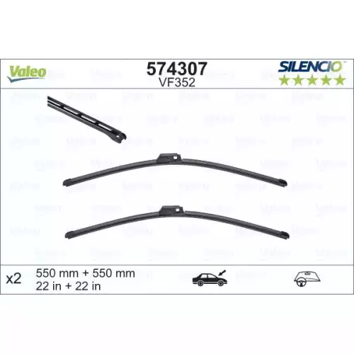 VALEO Silecek Süpürgesi Seti Yeni Tip 560 560mm 574307