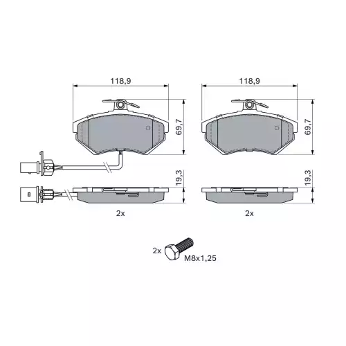 BOSCH Ön Fren Balatası Tk 0986494042