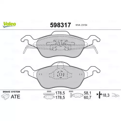 VALEO Ön Fren Balatası Tk 598317