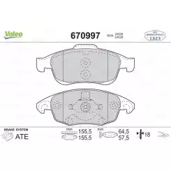 VALEO Ön Fren Balatası 670997