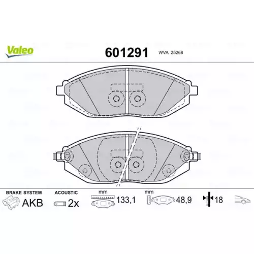 VALEO Ön Fren Balatası 601291