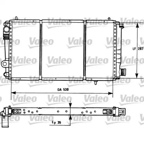 VALEO Motor Su Radyatörü Manuel Klimasız 731173