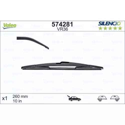 VALEO Silecek Süpürgesi Sılencıo Arka 260mm 574281