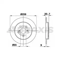 BRAXIS Arka Fren Diski AE0403