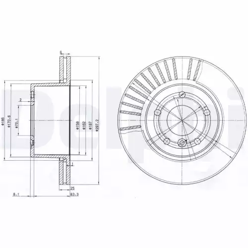 DELPHI Ön Fren Diski BG3737