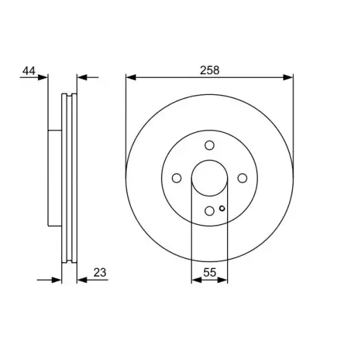 BOSCH Ön Fren Diski Havalı 258mm Takım 0986479541