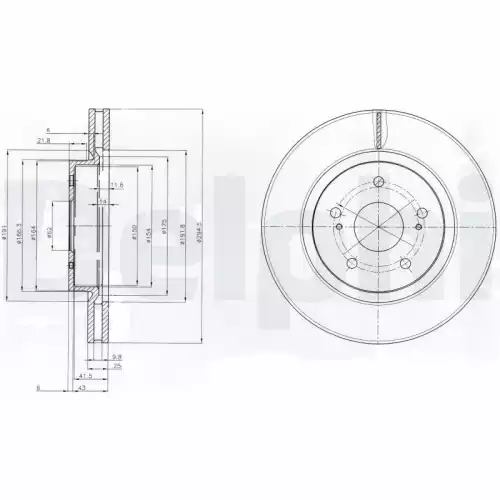 DELPHI Ön Fren Diski Havalı 294 5 BG4131