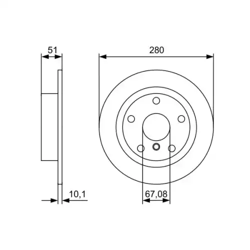 BOSCH Arka Fren Diski 0986479C92