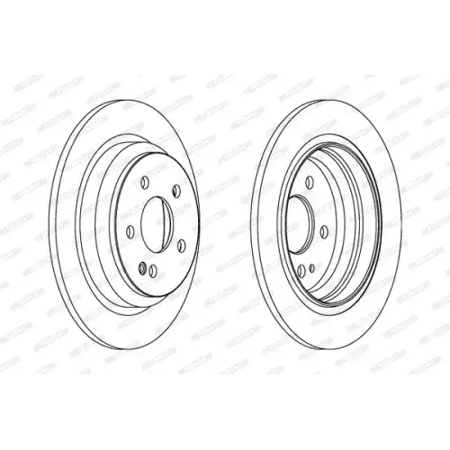 FERODO Arka Fren Diski Takım 296mm DDF1234