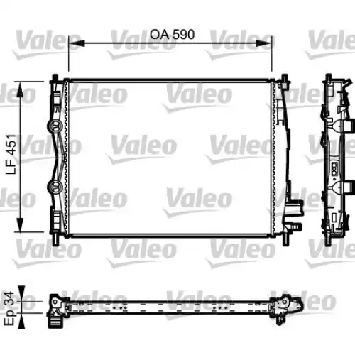 VALEO Motor Su Radyatörü 735114