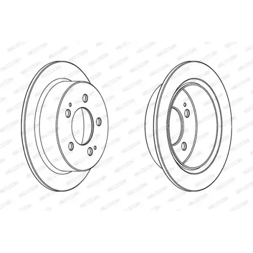 FERODO Arka Fren Diski Düz (Karbonlu) (299 5) DDF1753C