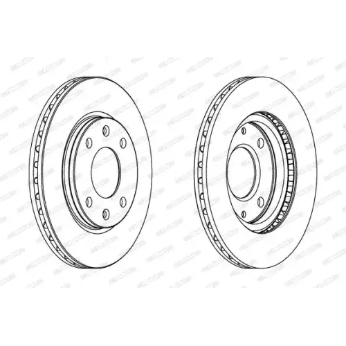 FERODO Ön Fren Diski Havalı 247Mm DDF214